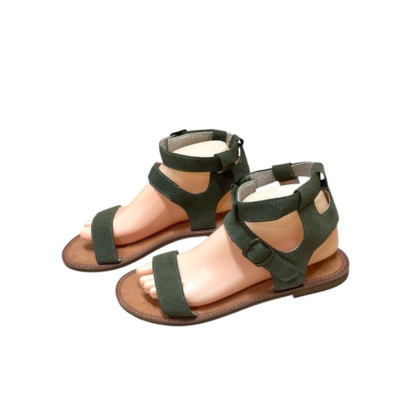 Boutique by Corkys Women's Size 10 Allison Sandals Ankle Strap Green Suede - Picture 5 of 9